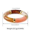 Mixed Color Bamboo Tube Acrylic Elastic Bracelets For Women Men  Resin Chunky Elbow Beaded Bangle Stack