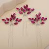 13Colors Fashion Rhinestone Bridal Hairpins 3PCS Headpiece for Wedding Hair Accessories Handmade Vintage Party Tiaras Headdress