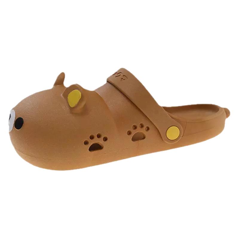 2025 Rilakkuma Hollowed-out PVC Clog Shoes, All-Season Slip-On, Non-Slip Soft Sole Sandals for Men & Women