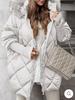 2024 Winter Hooded Cardigan Coat: Elegant European & American Women's Fashion