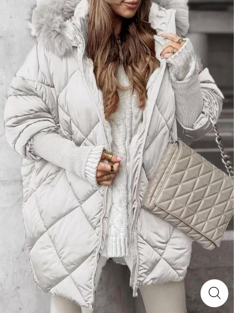 2024 Winter Hooded Cardigan Coat: Elegant European & American Women's Fashion