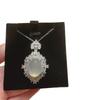 White Chalcedony & Agate Ice Type Pendant Necklace for Women