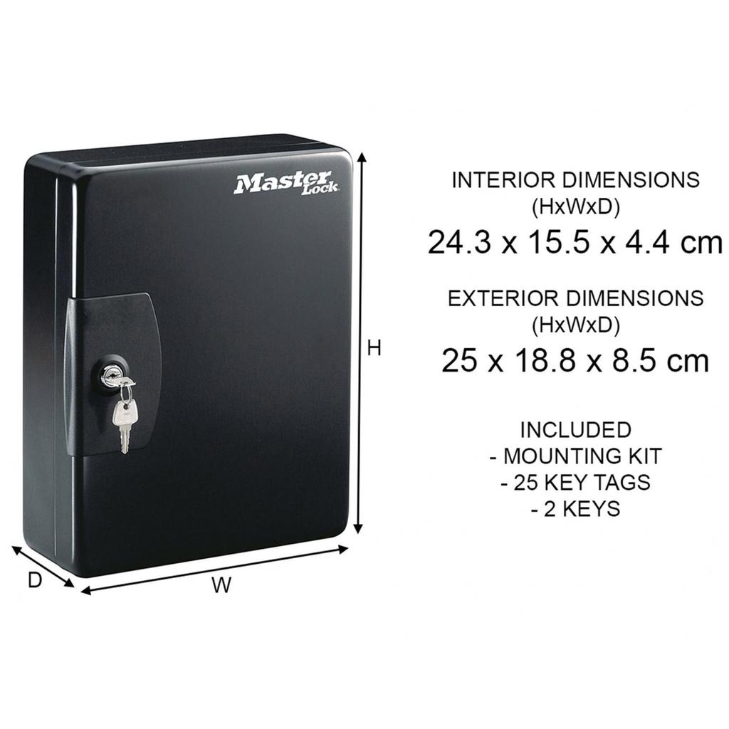 Master Lock Sleutelopbergkluis voor 25 Sleutels