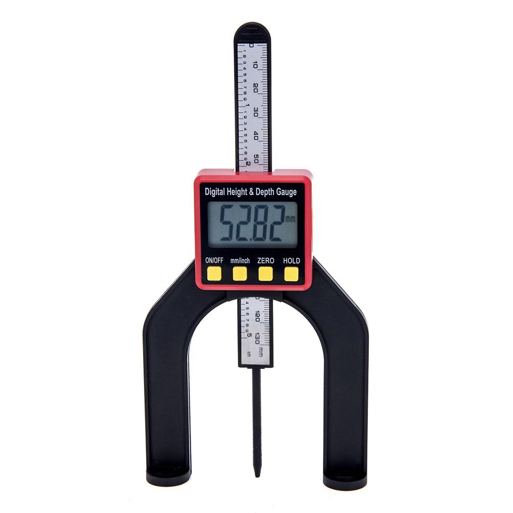 0-80mm 0.01mm Depth Gauge Instrument Plastic Digital Depth Gauge Carpenter Large LCD Screen Height Gauges Calipers