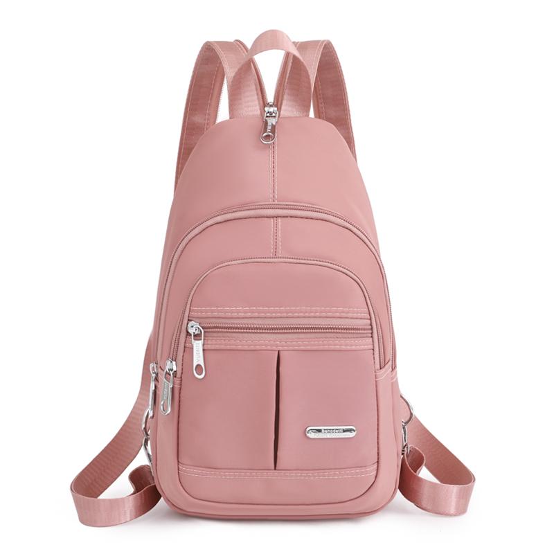 Sports chest bag, multifunctional sloping shoulder backpack with multiple zipper compartments, riding side backpack, suitable fo
