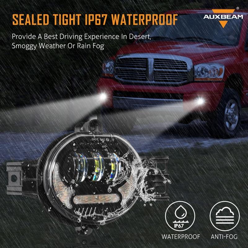 2 Pcs Car LED Fog Light Turn Signal Lamp Daily Running Lights For Dodge Ram 1500 2002-2008 Dodge Ram 2500/3500