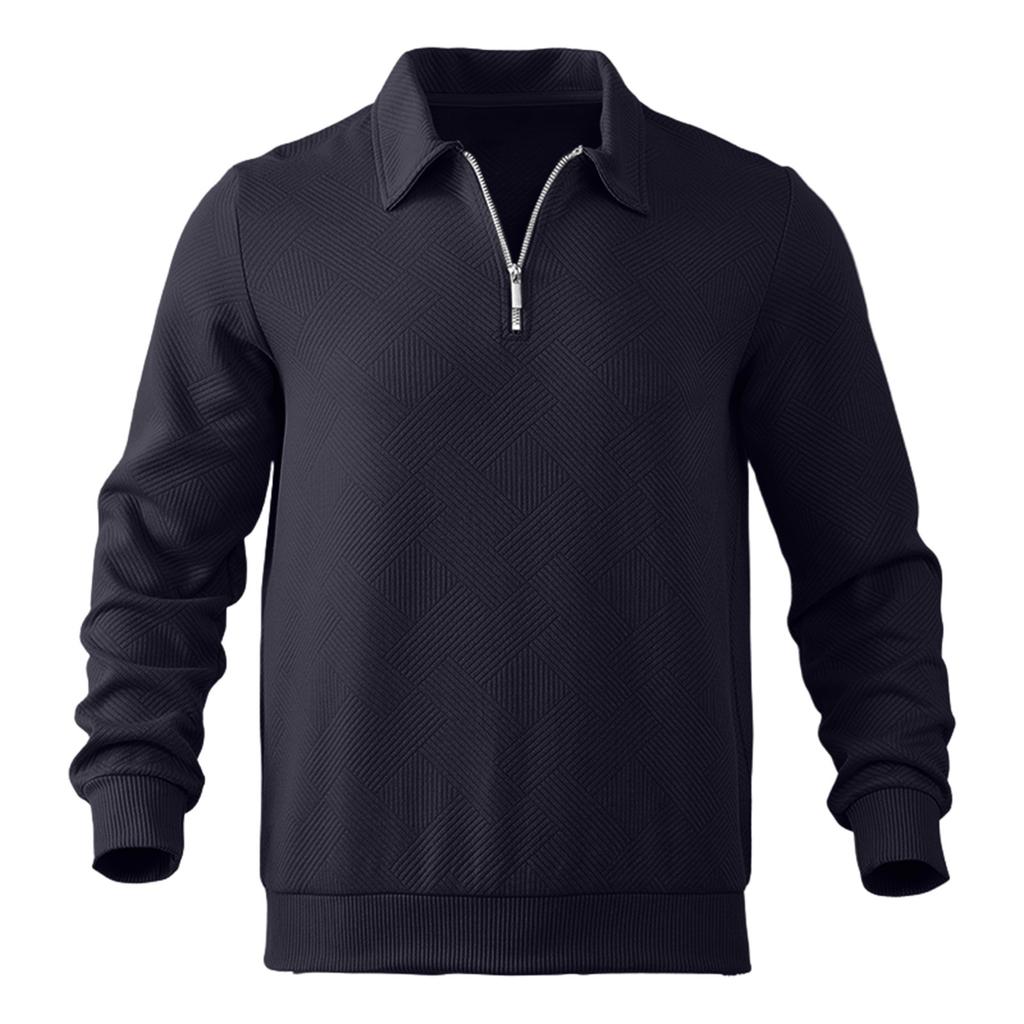 Men's Loose Casual  Long-sleeved Lapel Zip-up Hoodie