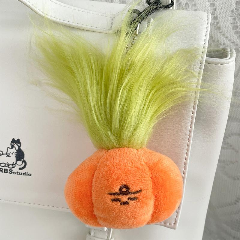 

Cute Funny Style Fried Vegetable Plush Doll Pendant Cute Girl Heart Doll Bag Hanging Ornament Grab Machine Doll About 11cm long