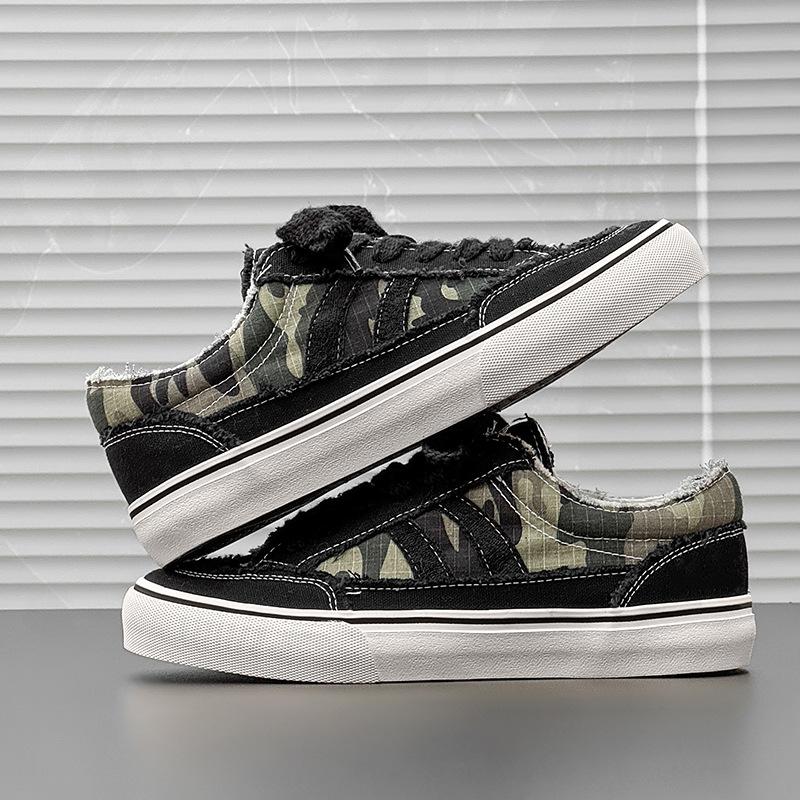 

AFANTING summer camouflage canvas shoes classic retro low-top men s street skateboard sports and leisure board shoes trendy men 44 камуфляжний