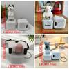 Glowing Light Up Pet Key Charm Pendant Simulation Fidget Button Key Chain  Backpack Pendant