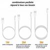 Câble de charge USB - STRAßE TECH - 1 m - Blanc - Compatible iPhone/iPad/iPod - Charge rapide