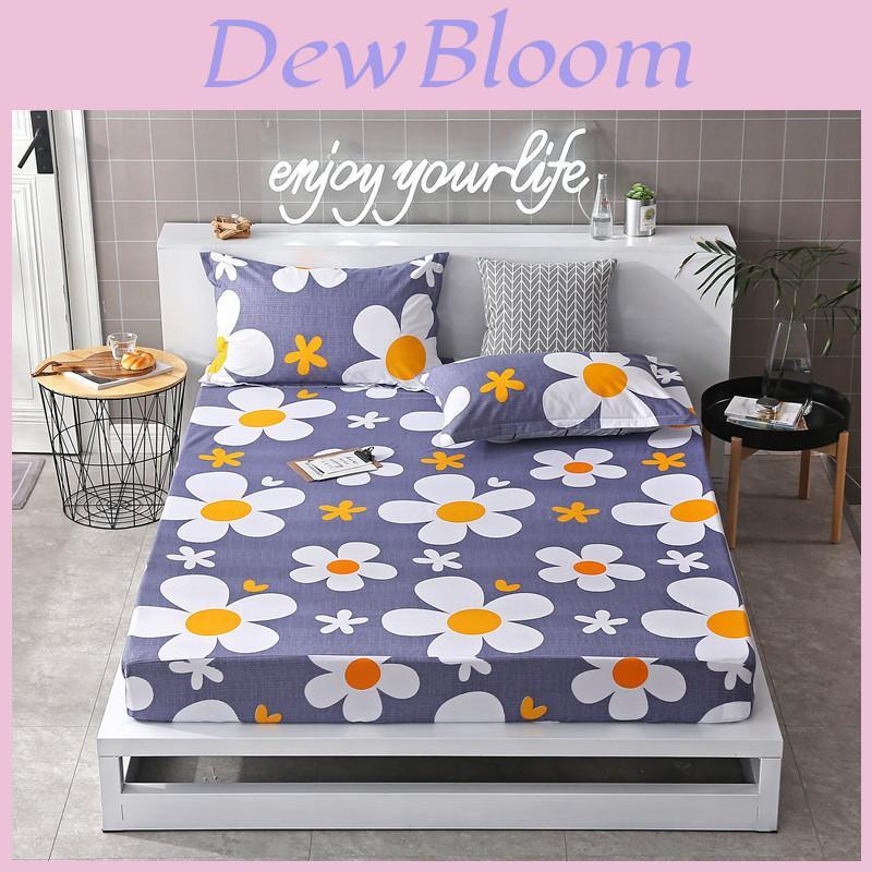 Luxuriöse Bettwäsche Spannbettlaken Floral Blume Kissenbezug Bettdecke mit elastischem Bezug