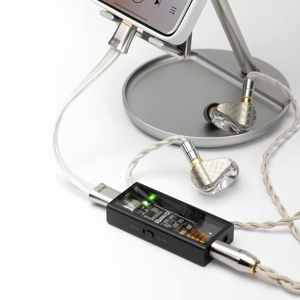 ddHiFi TC19CC (Comet) Flagship Pure Silver Dual USB-C HIFI Shielded Decoder Sterling Silver Audio Signal Upgrade Cable 4-Wire Parallel Design (10CM)
