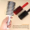 Barber Hair Dyeing Cutting Coloring Brush With Anti-Scalding Fish Bone Shape Comb Men'S Hair Styling Tool