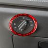 For Volkswagen Sagitar - Carbon Fiber Car Interior Accessories Decorative Stickers Headlight Switch Outer Ring Button