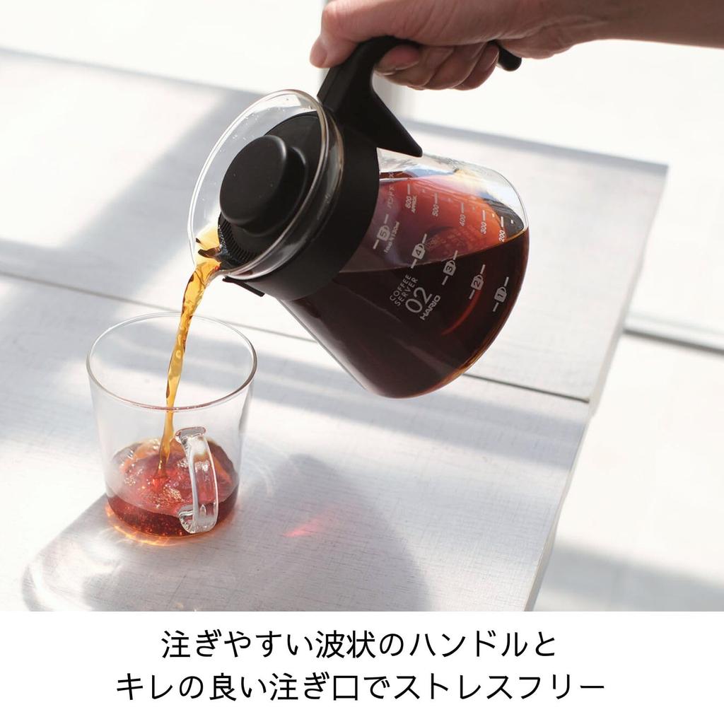 HARIO V60 Coffee 700ml Made In Server, Capacity, Black, Japan, VCS-02B