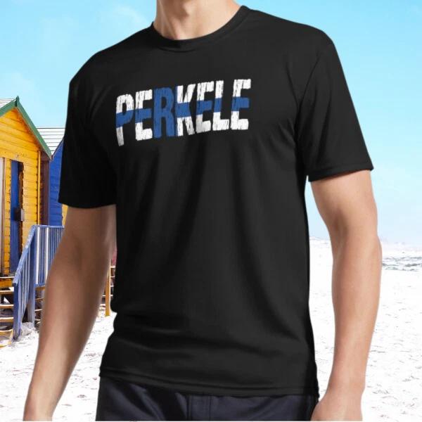 New Perkele Finnish Flag Distressed Active T-Shirt Funny Size S - 5XL 3XL
