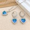 Colored Heart-shaped Zircon Necklace - Elegant and Luxurious Women's Small-Scale Exclusive Collar Chain with Pendant
