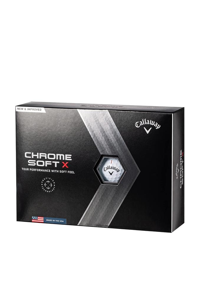 Callaway Golf Ball CHROME SOFT X 2022 1 Dozen (12 Pieces) 4 Piece Construction White
