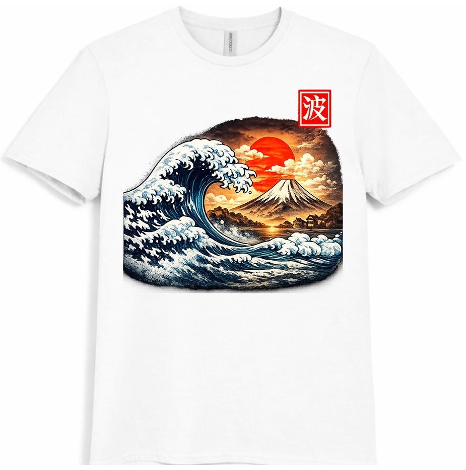 Great Wave Off Kanagawa T Shirt Japanese Ukiyoe Ocean Art Mount Fuji Graphic Tee