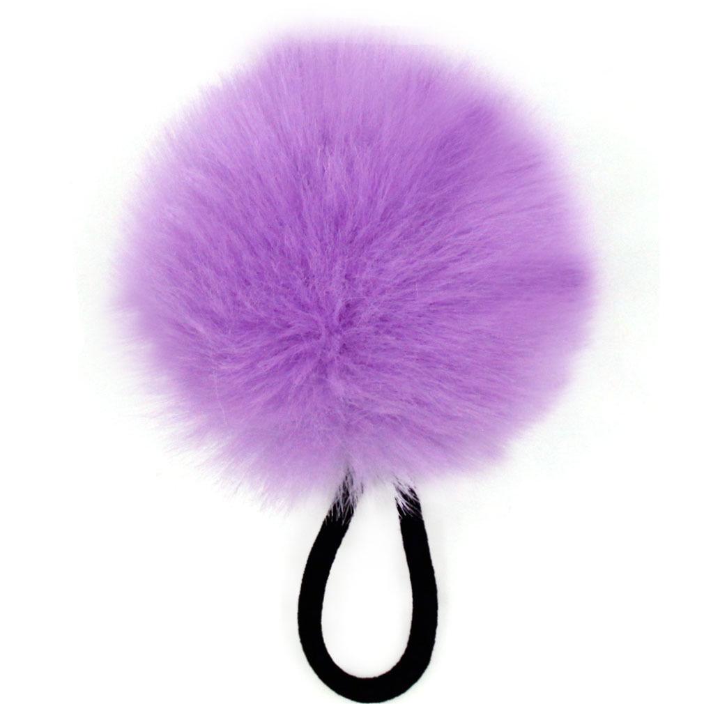 

Детская плюшевая резинка для волос с помпоном из искусственного меха - Мягкие аксессуары для волос, головные уборы светло-фиолетовый