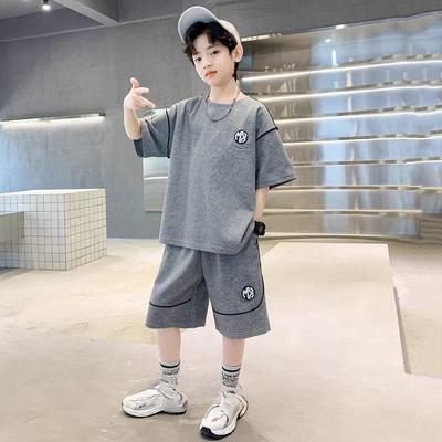 Îmbrăcăminte pentru copii, Băieți, Vară, Copii mari, Stil coreean, Casual, Lejer, Cool, Costum elegant, Costum din două piese