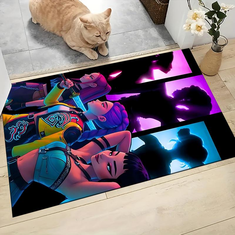 Urban Neon Fashion Carpet Rug Soft Washable Antislip Home Living Room Sofa Mats Personalized Christmas Rug