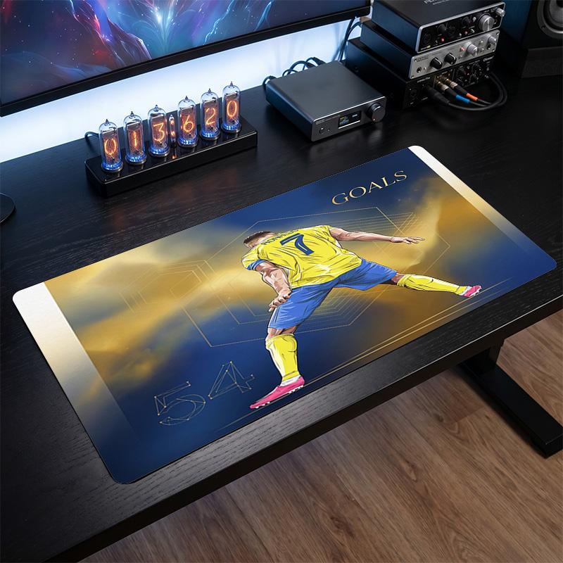 Podkładka pod mysz z herbem Cristiano Ronaldo, Rozszerzona antypoślizgowa gumowa mata na biurko do gier, biura, laptopa, Prezent dla fana