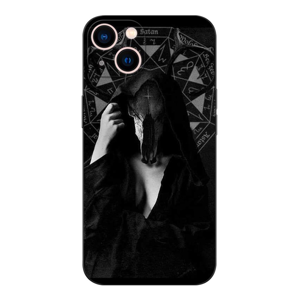 Black Tpu Case For Oneplus 8 Pro 8t 9 9R Nord 2 Ce N10 N100 N200 4G 5G  Satanic Skull