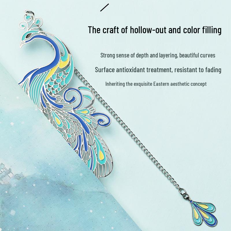 Retro Chinese Style Metal Bookmark: Creative Cultural Souvenir Gift