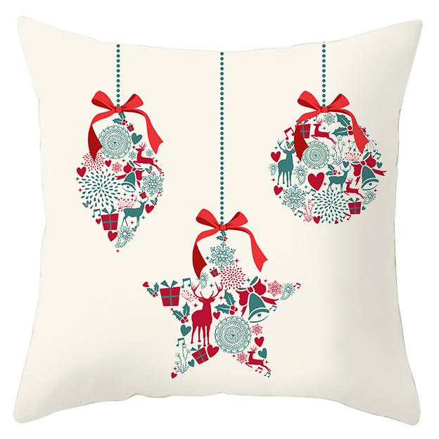 Рождественский лось снежинка персиковая кожа флис наволочка праздничный домашний декор автомобильная диванная наволочка