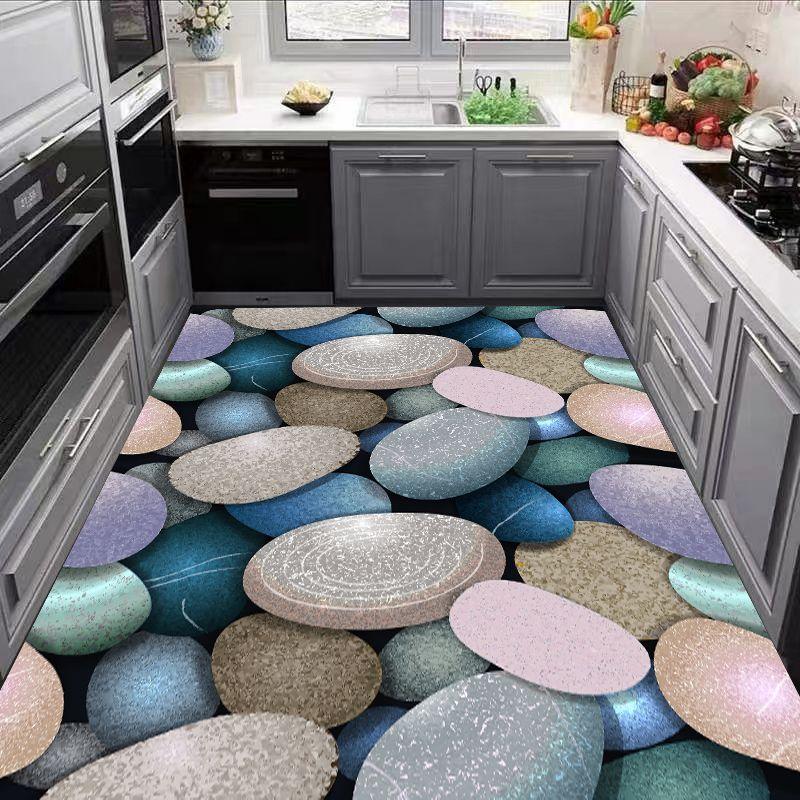 Carpet for Kitchen Pvc Floor Mat Large Size Waterproof Non-slip Carpets Leather Anti-oil Foot Mats Retro Home Decoration Rug