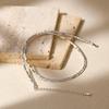 Elegant Silver Chamfered Square Beads Necklace - Japanese & Korean Style
