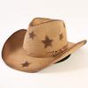 Popular Western Cowboy Straw Hat Men's and Women's Fashion Shade Straw Hat Classic Outdoor Western Cowboy Hat