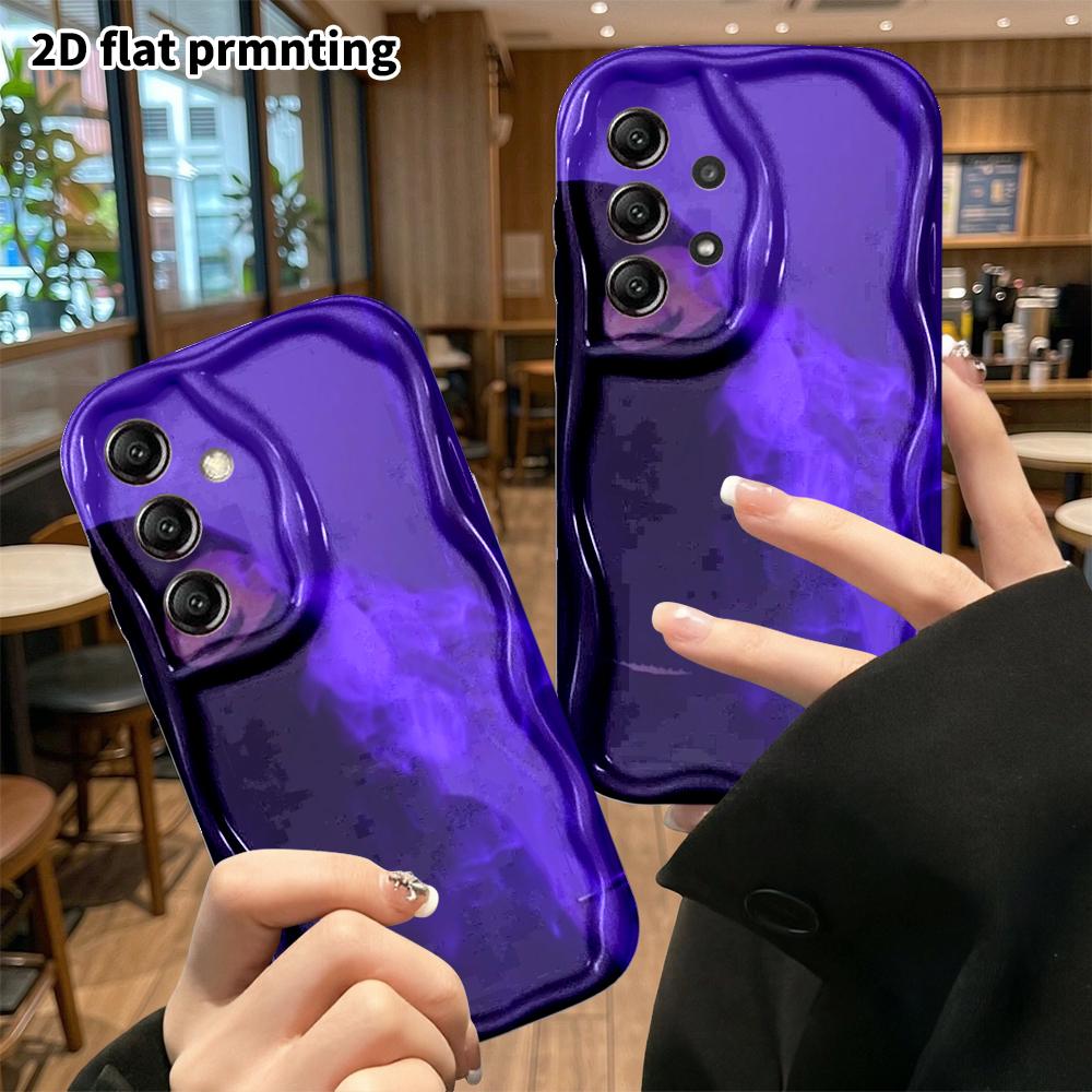 Phone Case: 2D Flat, Fits Samsung Galaxy A34 A35 M05 M06 S20 S22 S21 FE Plus 5G Protective Case, Purple Neon, Perfect Christmas and Halloween Holiday 