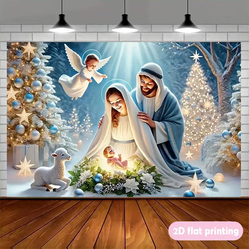 1Pcs Nordic Style Christmas Theme Decoration Background Winter Backdrop Decorations For Photo Studio Photo Booth Party