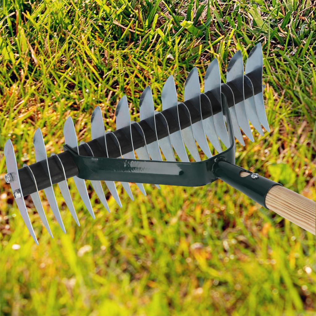 KADAX Rasenlüfter Handvertikutierer Gartenspikes 170 cm doppelseitig