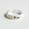 925 Sterling Silver Rings for Women Men Couple Minimalist Handmade Simple Letters Ring Party Jewelry Gift Prevent Allergy