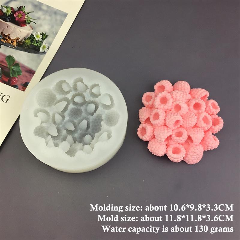 Small Raspberry Mousse Candy Mold Baking 3D Raspberry Pudding Baking Mold Dessert Chocolate Mold Fruit Cake Decorating Tools