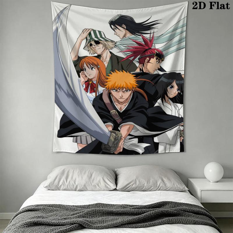 Bleach Wall Tapestry Aesthetic Wall Hanging Printed Fabric Blanket Decorative Tapestries for Bedroom Living Room Home Decor