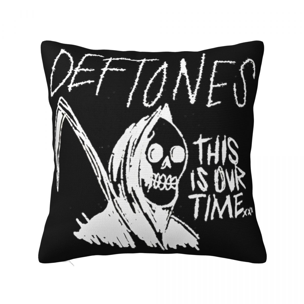 Lu Xika Chen Unisex Metal Punk Deftones Pillow Case Rock Music Cushion Covers Creative Zipper Decorative Throw Pillow Case Cover For Home 18 X18