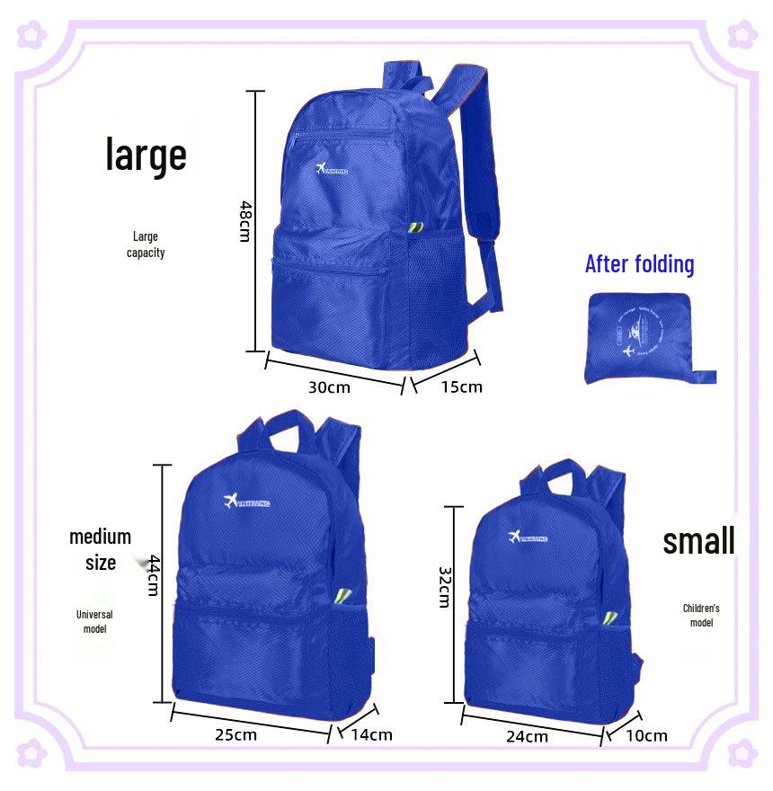 Foldable Printed Logo Backpack - Lightweight Travel & Hiking Upgrade Version