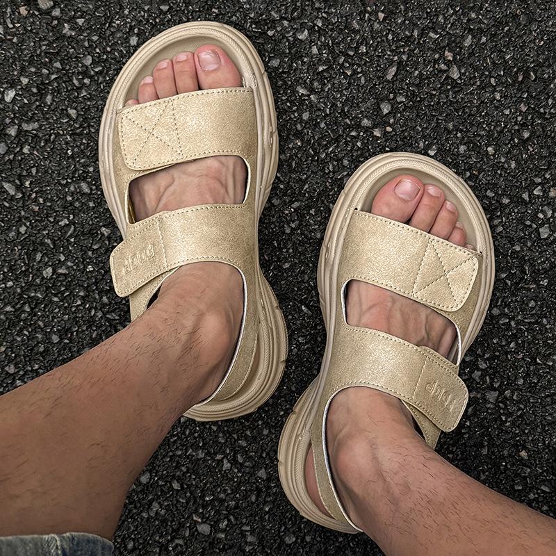 New Spring and Summer Breathable Sandals Men's Soft Sole Internet Celebrity Versatile Play Beach Shoes 471215-J