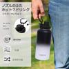 DUIERA 1000ml Heat and Cold Insulated Stainless Steel Water Bottle with Vacuum Straw and Leak-Proof Spout Lid, Black and White Gradient
