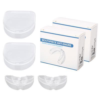 2pcs Anti Snoring Mouthpiece Breathing Aid Mouthguard Teeth Grinding Prevention Device for Night