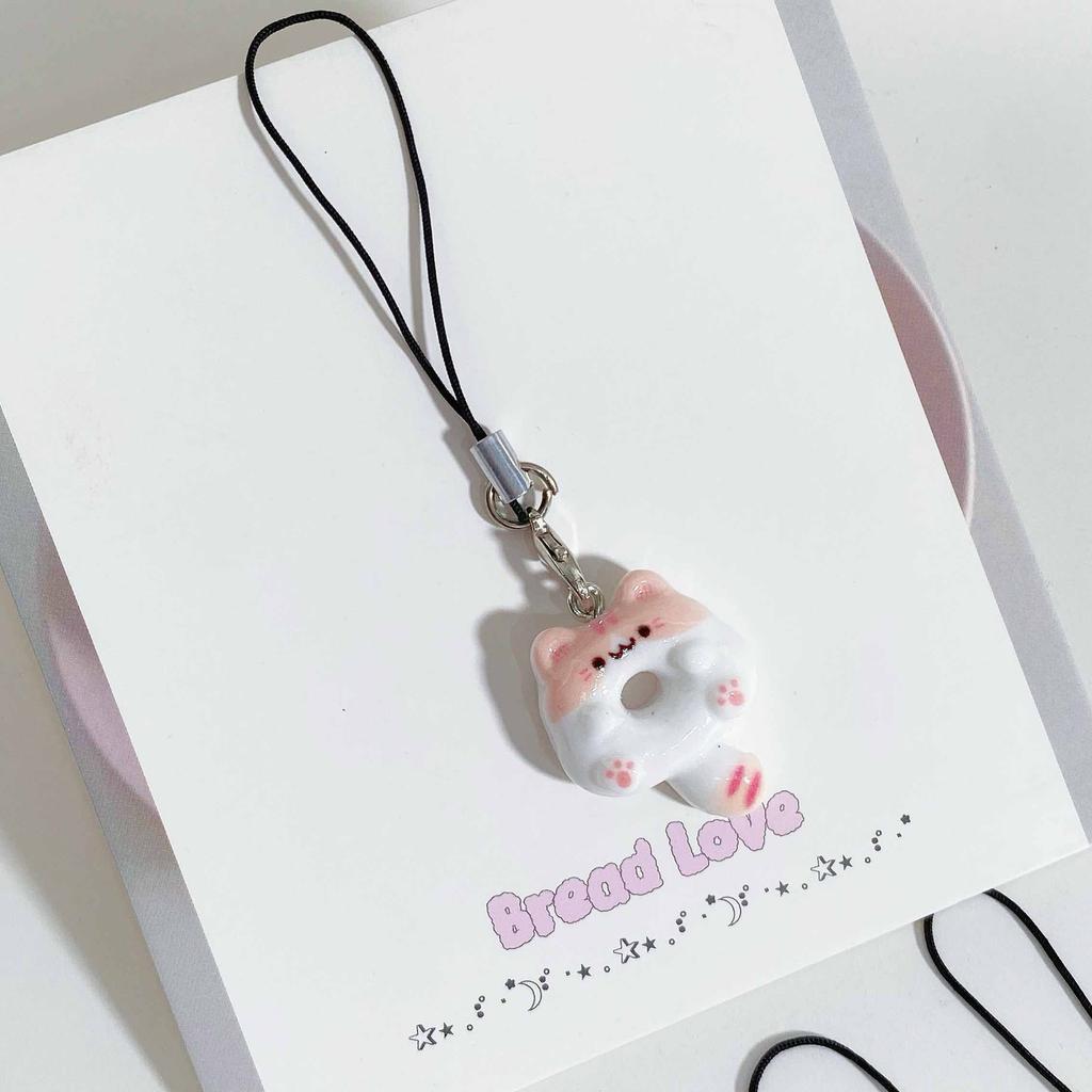 Cute Cat Heart Phone Charm, Cute Cartoon Style Keychain, Phone Lanyard, Backpack Decoration for Women and Girls, Car Key Pendant, Phone Lanyard
