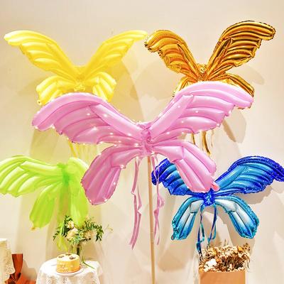 Children'S Inflatable Butterfly Angel Wings Balloon Back Decoration Aluminum Film Night Market Stall Street Sale