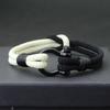 Concentric Knot Men Bracelet Blue Yellow Braclet Detachable Stainless Steel Horseshoe Clasp Ukrainian Flag Color Braslet Homme