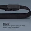 Men Nylon Belt Solid Color Holeless Design Waistband Adjustable Length None Metal Buckle Jeans Belt Costume Accessories