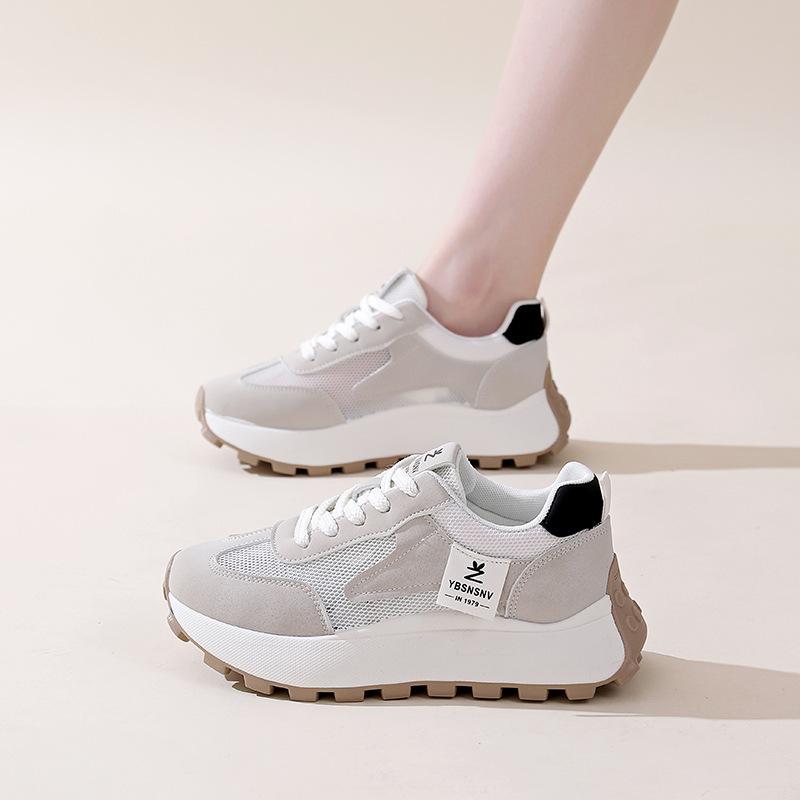 

Кроссовки Форрест Гамп женские новые дышащие маленькие белые туфли 2025 осенние износостойкие повседневные увеличивающие рост корейская версия кед спортивные 40